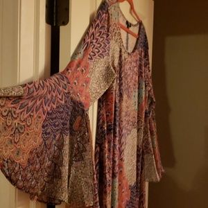 Multi color MSK dress. Never worn. 2x JC Penney